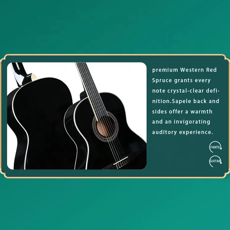 Factory Wholesale Spruce Student Practice Guitar For Beginner Classical Guitar