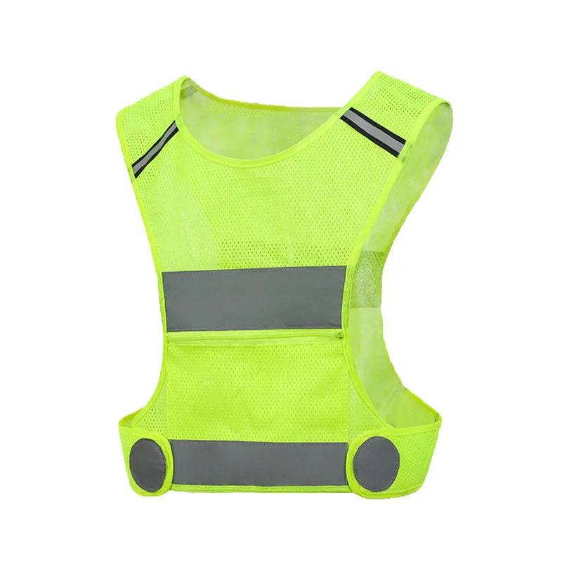 New Design Night Outdoor Safety Gear Belt For Running Cycling Jogging Dog Walk Gear Fluorescent Green Sport Reflective Vest