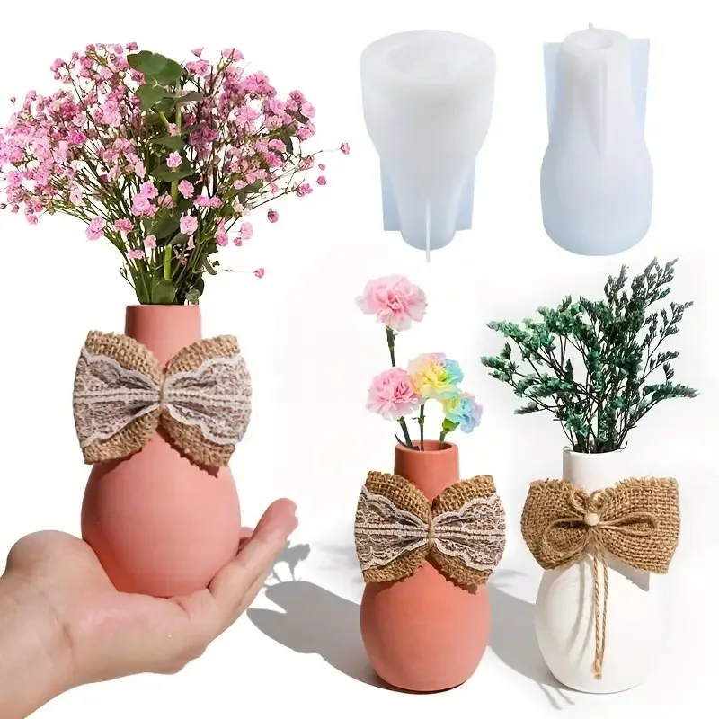 DIY resin vase silicone mold flower vase  mold home decoration silicone mold for gypsum Vase