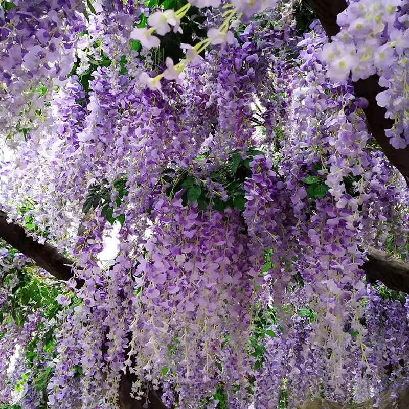 Artificial Wisteria Factory Wedding Centerpieces Decoration Artificial Silk Wisteria Flowers Hanging Vine Flores