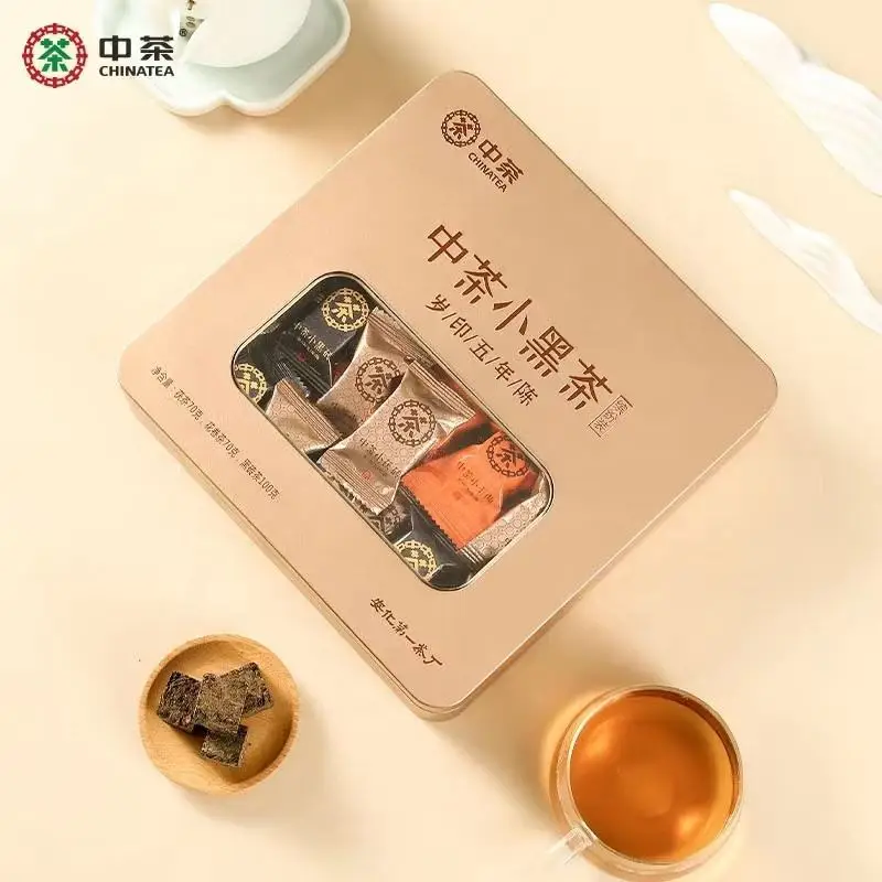 Высокое качество 240 г в коробке Китайский Темный чай Hunan Golden Flower Cha HN31