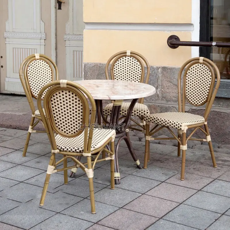 Wholesale high quality outdoor backrest rattan chair outdoor garden furniture rattan table chair