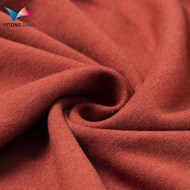 280 gsm Brushed Fleece Fabric 37% Viscose 28% Acrylic 28% Cotton 7% Spandex Fabric for Loungewear Underwear