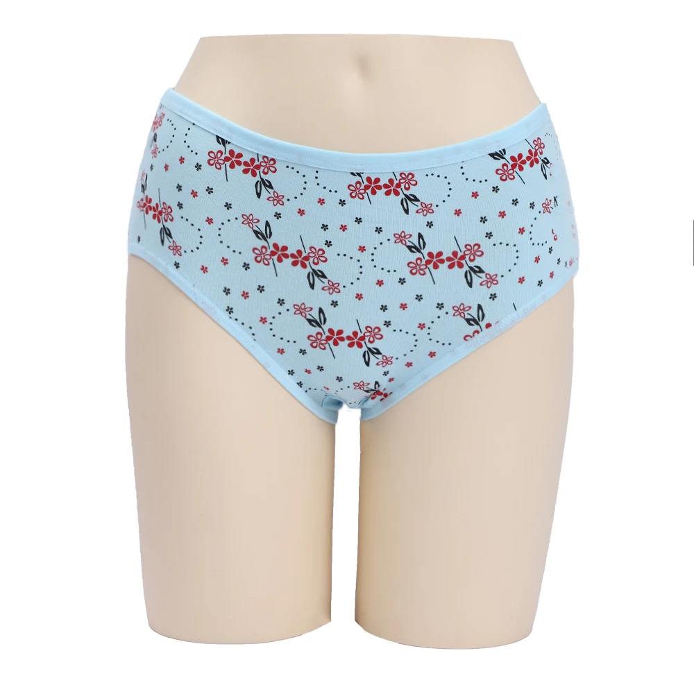 UOKIN Basic ladies underwear panties for plus sized women cotton panties 8 colors mix floral print underwear A9421