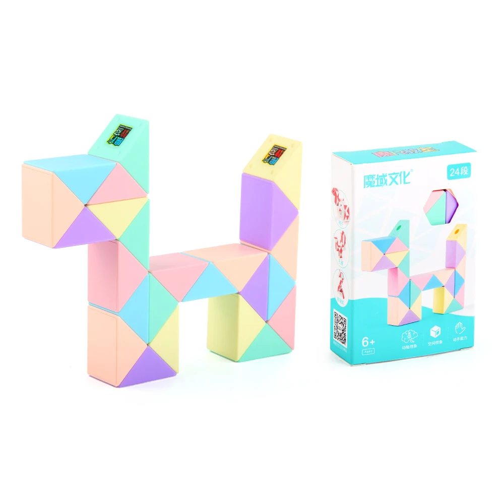 Creative change 3d Intelligent Folding Plastic 24/36/48/60/72blocks Highly Bent Snake Ruler Magic Puzzle Cube