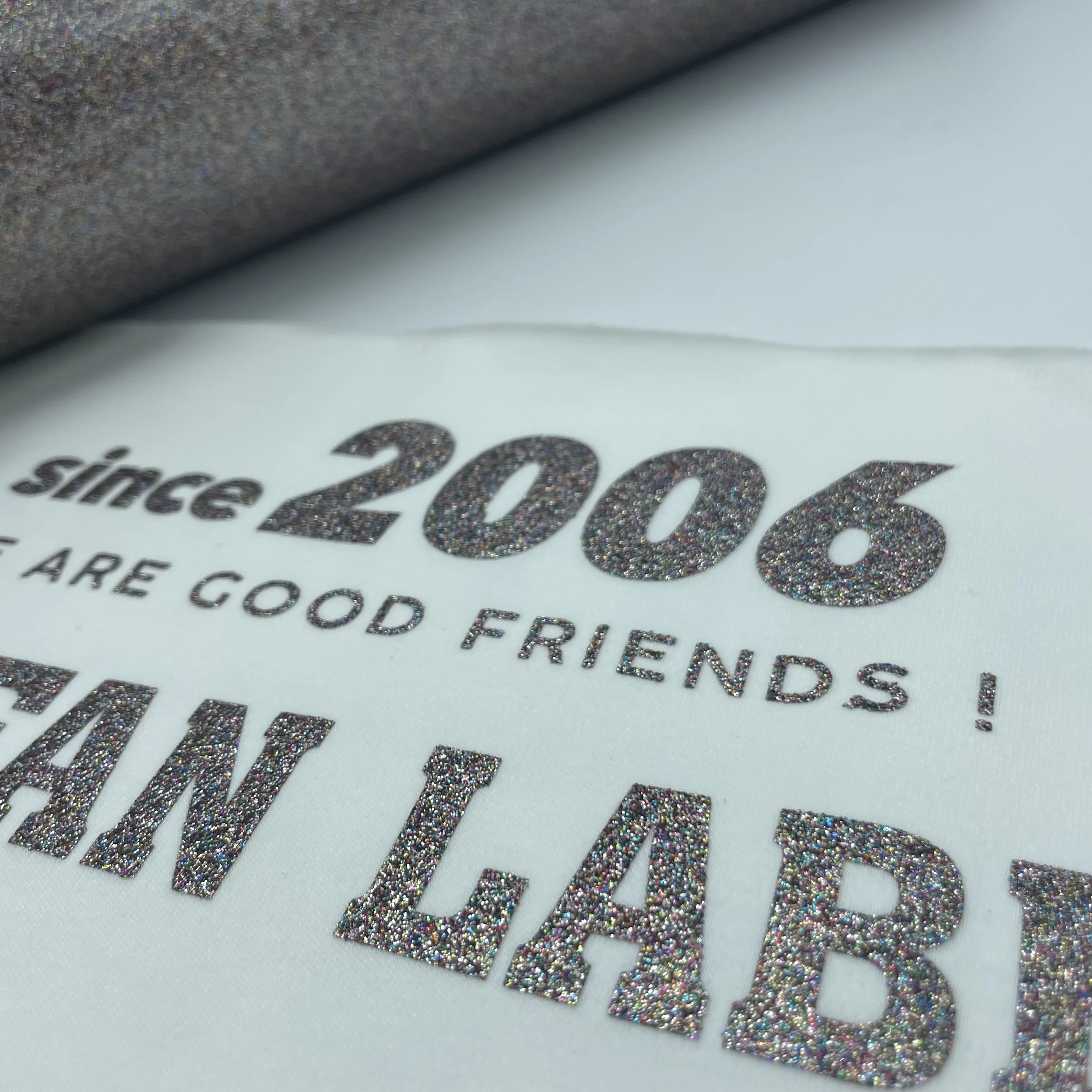 HAOFAN wholesale high quality 24 colors glitter heat transfer vinyl htv for t-shirts