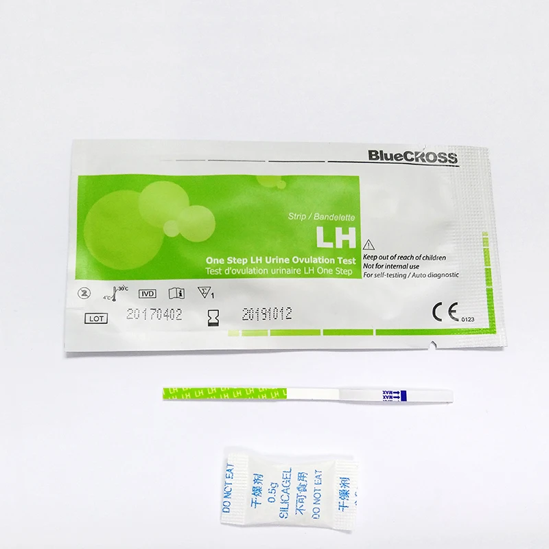 Factory Wholesale Home Self Check Urine LH Hormone Predictor Strip Diagnostic Device 25 MIU/ml One Step Ovulation Test Kit
