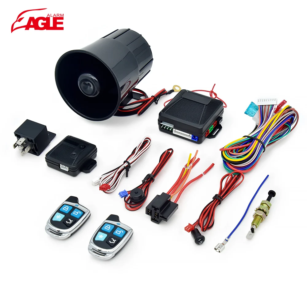 Wholesale Vehicle Immobilizer Kit Security Tracking Gps Tracker Car Alarm System OEM Universal Car Alarm One Way Black DC 12V