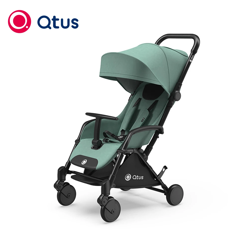 Qtus Tody High Quality Classic Baby Stroller, One-hand Folding, Lightweight Compact Travel Pram for Airplane, 3 Position