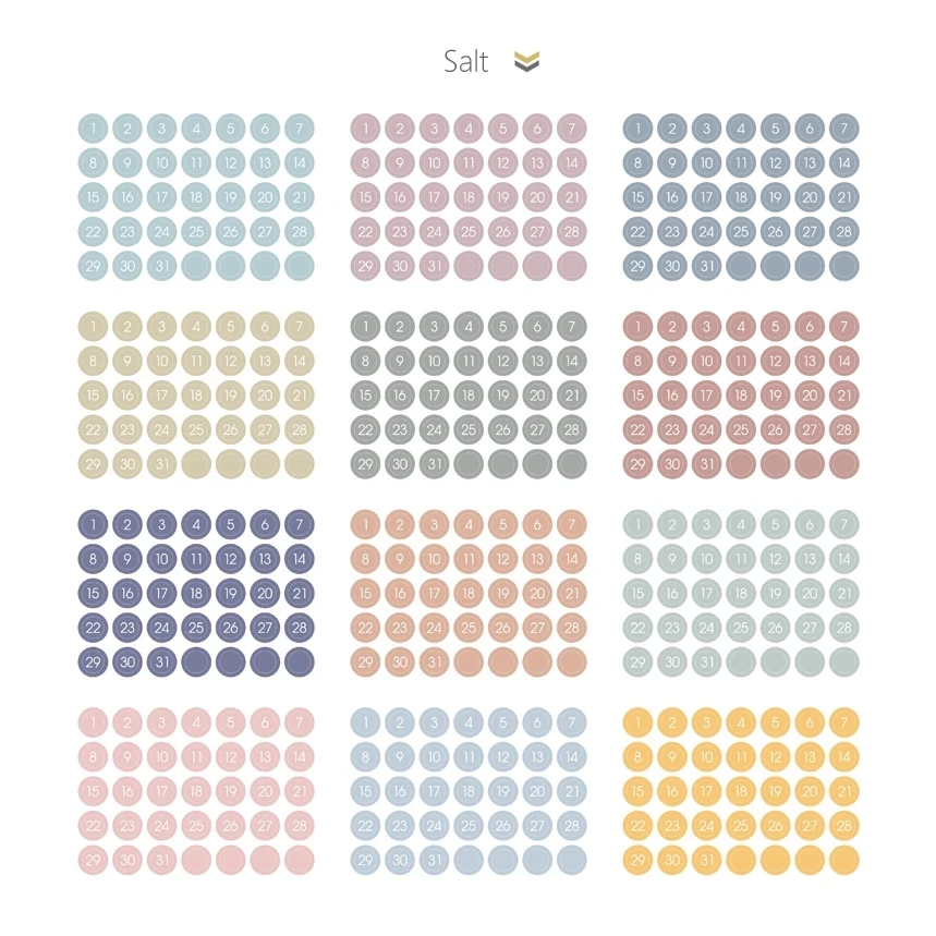 Round Labels Sticker Custom Dot  Number Stickers Planner  Weekly Daily Schedule Mark Agenda Stationery Stickers