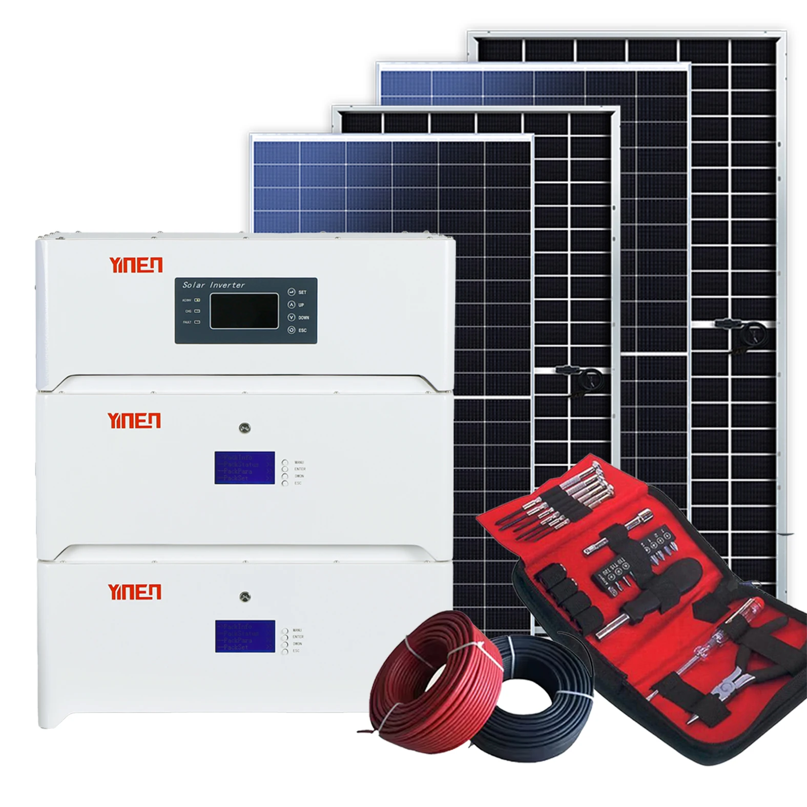 20Kw Complete Set Hybrid Solar Energy System Kit For Home Off Grid Stackable