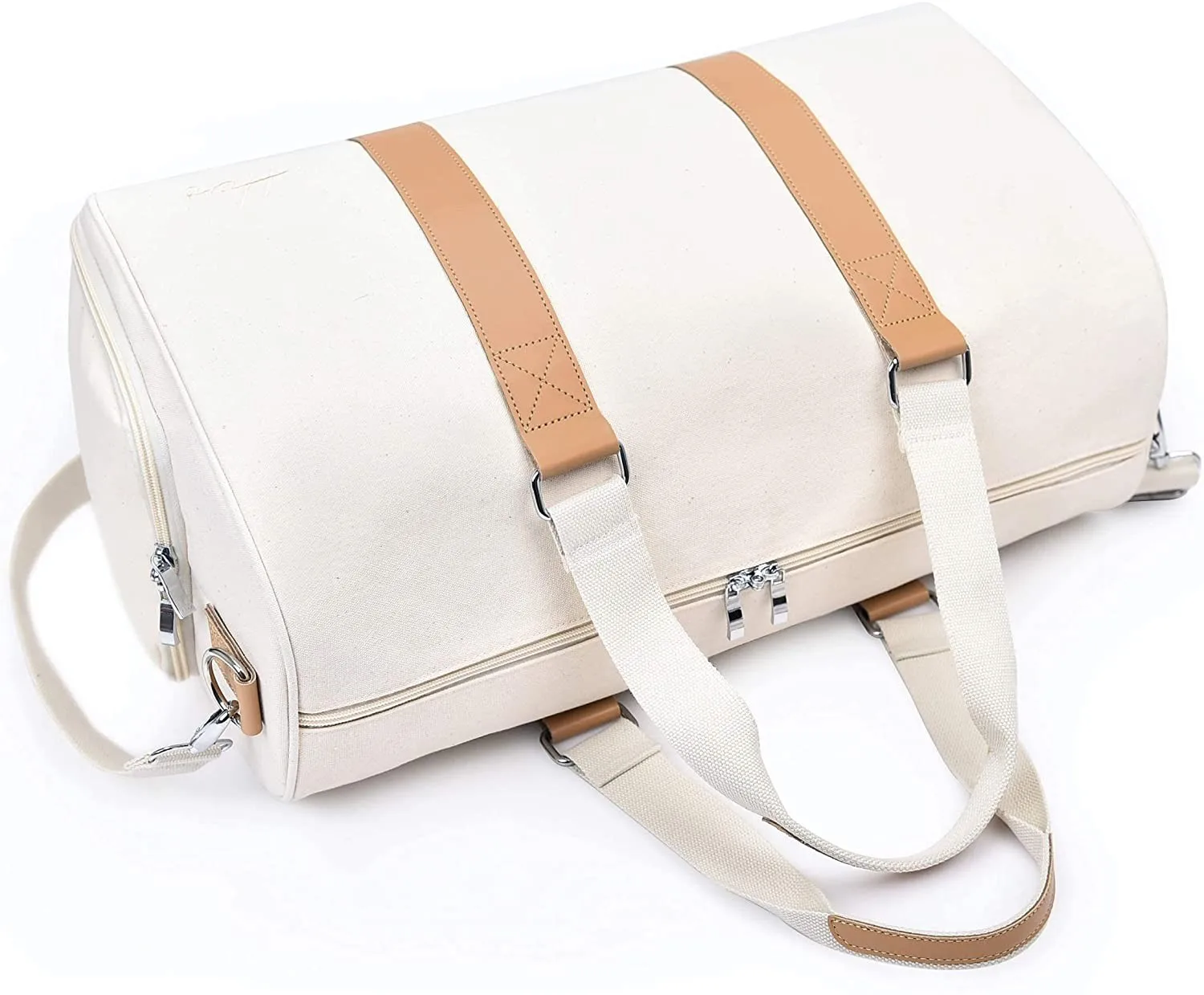 Custom Luxury Canvas Weekend Duffle Tote Bag Unisex Zipper Closure for Overnight Carry Luggage Beach Gym Bag  Travel sport bag