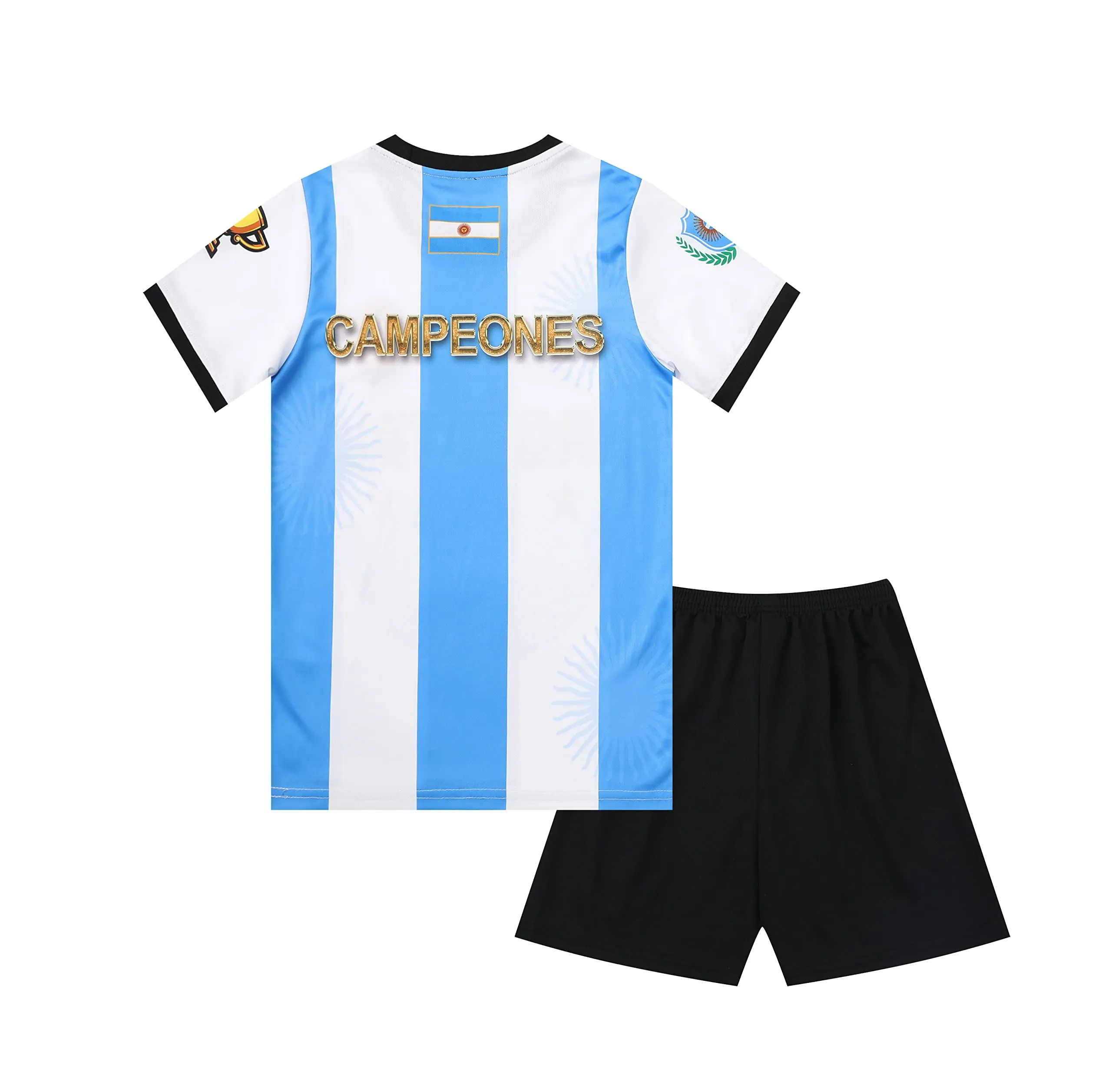 Cheap Wholesale Professional Customization Personalize Jersey Children Argentina Football Uniform With Dropshipping Direct Sales