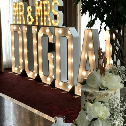 custom led 3D giant bulb 2ft 4ft 5ft will you marry me love marquee letter lights stand