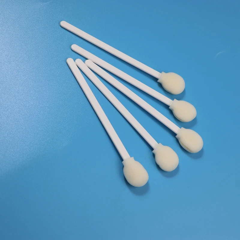Disposable White PP Stick Big Round Head Sponge Stick Medical Foam Swab Applicator