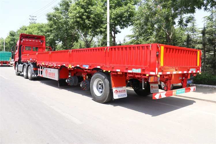 2022 new Making 3 Axles Cargo fence semi trailer Max Stone Steel fence  flatbed trailer