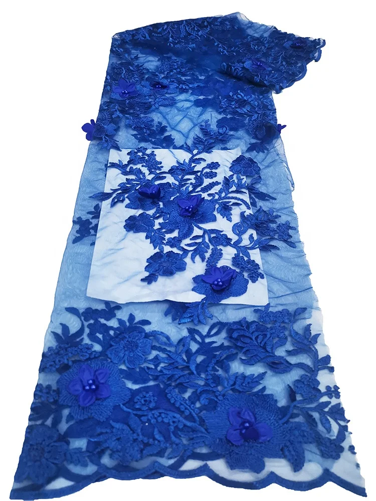 lace fabric factory luxury french embroidery tulle 3d lace fabric bridal flower