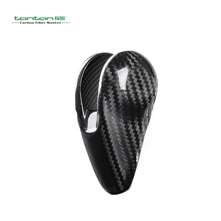 tantan Car Interior Accessories Gear Shift Knob Cover Carbon Fiber For Porsche Macan panamera 911 Cayman Carrera