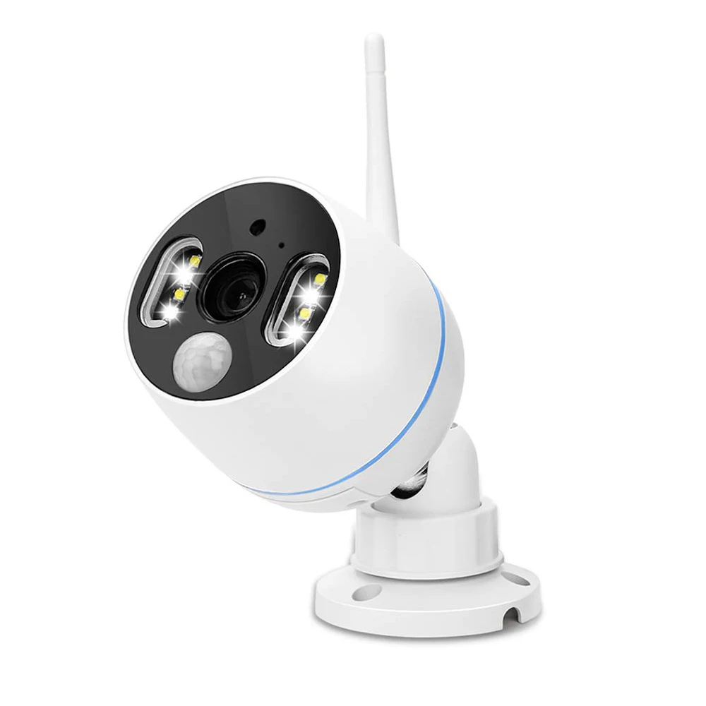 Outdoor ip wifi camera White Led1080P Floodlight Siren Alarm home security wireless camera PIR detection wifi PIR cctv camera