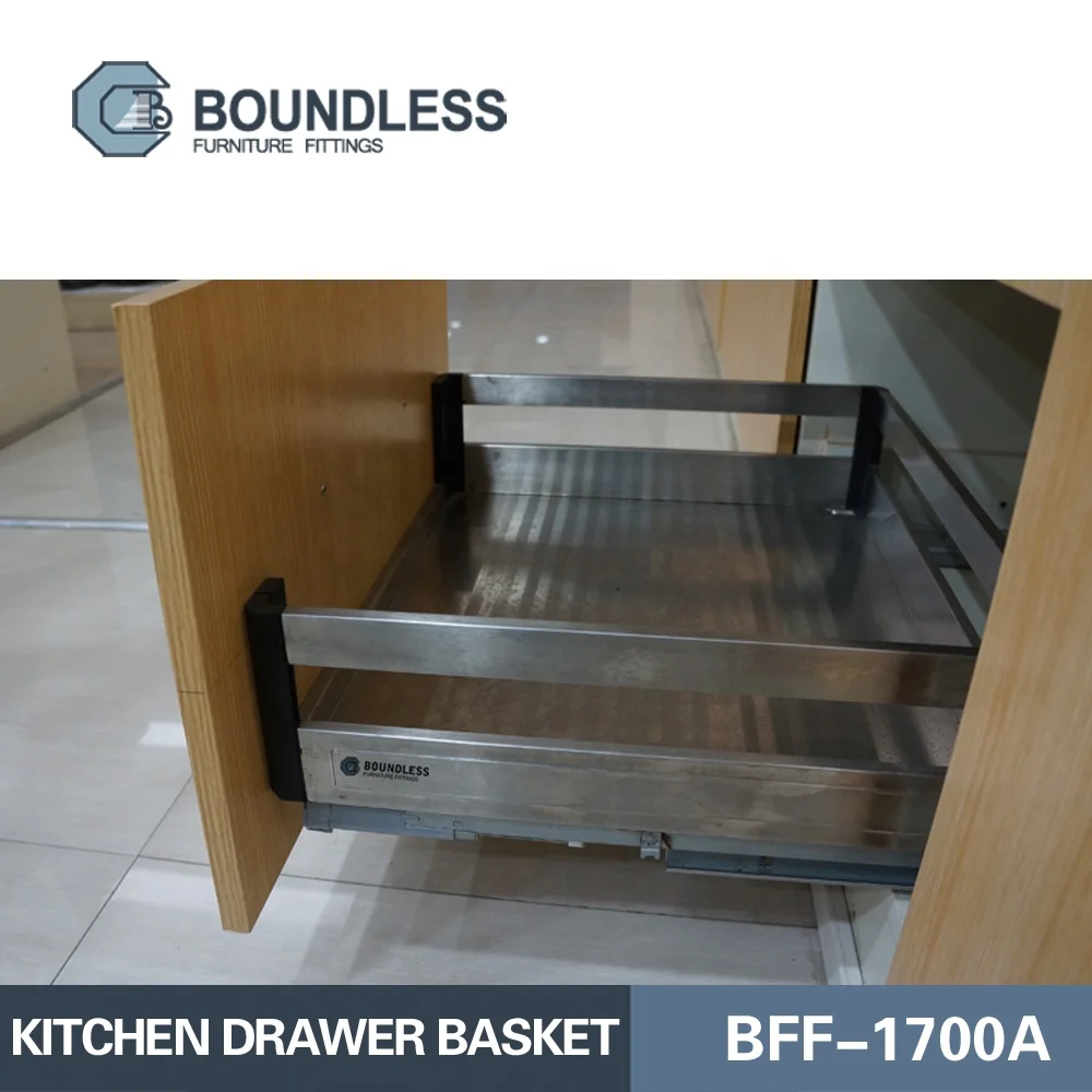 Kitchen cabinet Stainless Steel Pull-out basket Storage basket Organizer Kitchen fittings