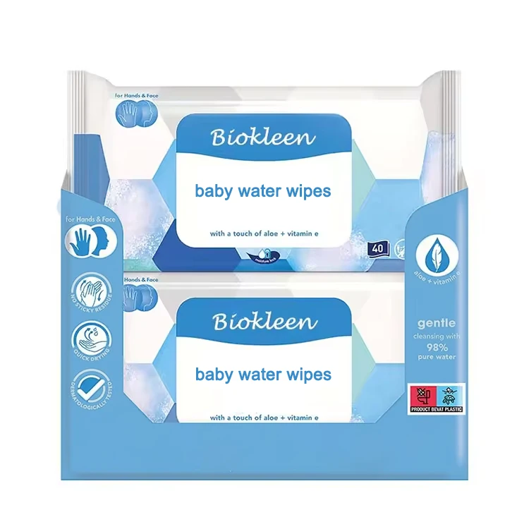 Biokleen 12 pack 72 Pcs 99.9 water wipes skin care pure water wipe soft pack Water Based BIODEGRADABLE Baby wet wipes