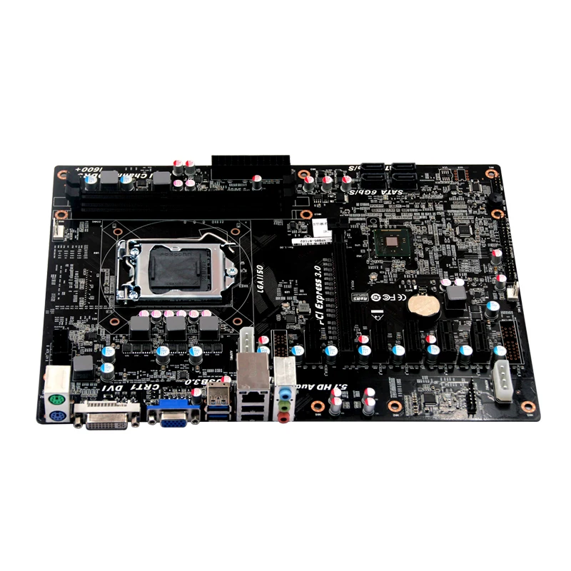 lga 1150 motherboard DDR3 8 gpu H81/B85 Chipset 4 sata mainboard ATX Power Supply VGA DVI 6PCIE mini pc board