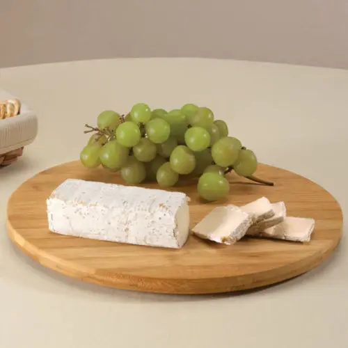 
Wholesale natural kitchen 2 tier round rotating bamboo lazy susan food serving display turntable 