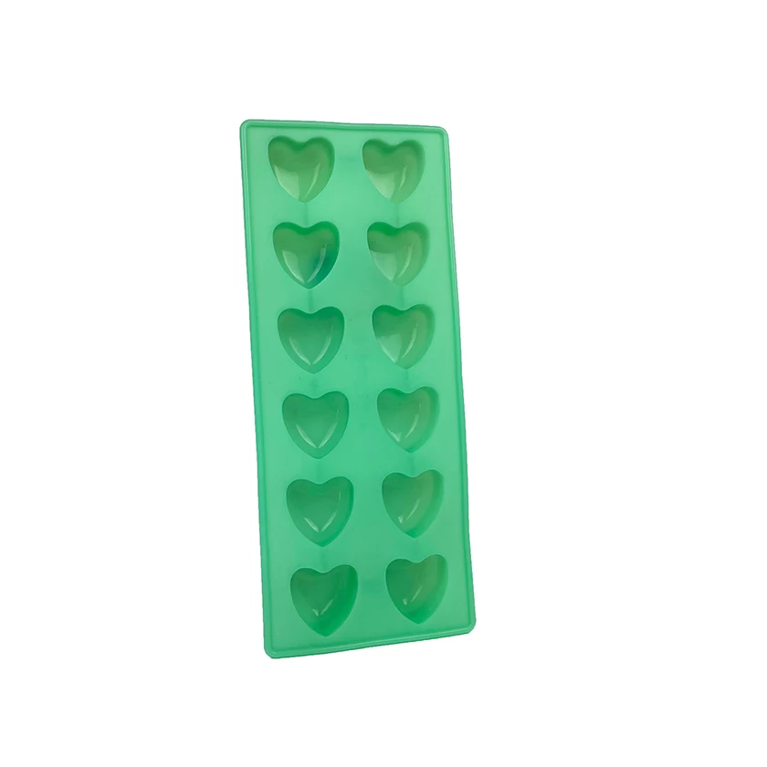 Kitchen Products Double Heart Shape Silicone Mold for Jewelry Toy Decorating Chocolate Soap Candle Mold 12 Cavity Silicone 80g