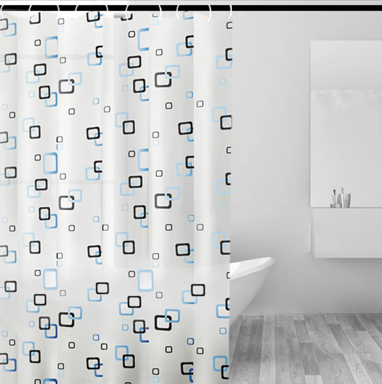 Waterproof Bath Bathroom Mildewproof Peva Shower Curtain Heavy Duty  wall hanging bath curtain  printed curtains