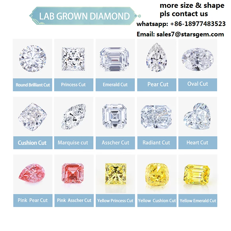 starsgem 1 carat HPHT cvd diamond DEF color VS VVS round brilliant cut exclusive lab grown loose diamond prices