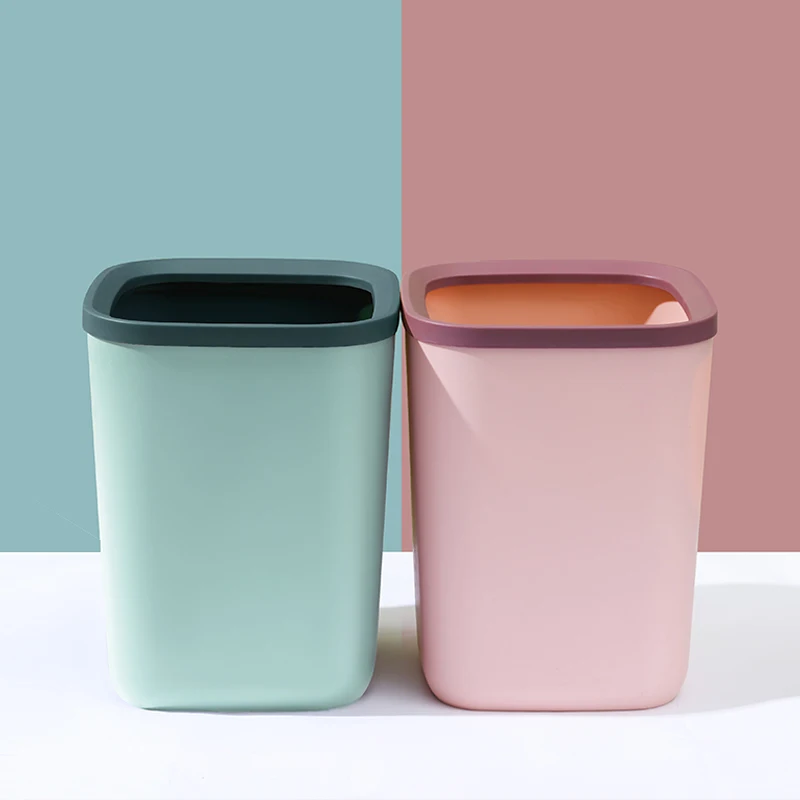 High Quality Nordic Style Kitchen Trash Can Plastic Waste Bin