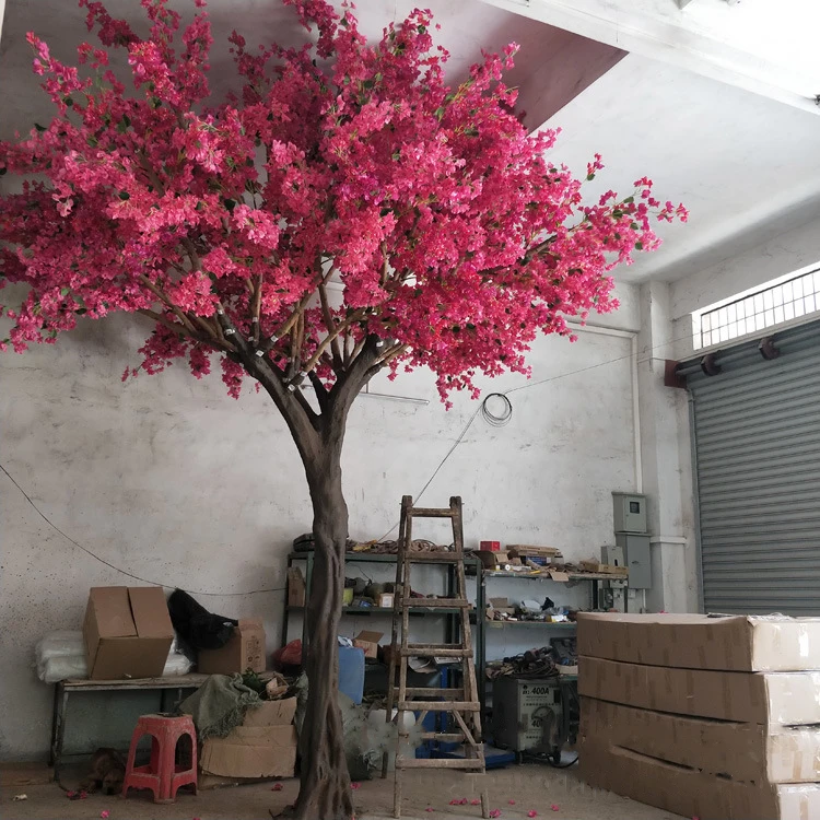 Handmade Realistic Fiberglass Artificial Trees Japanese Artificial Cherry Blossom Tree For Event And Interior Decoration