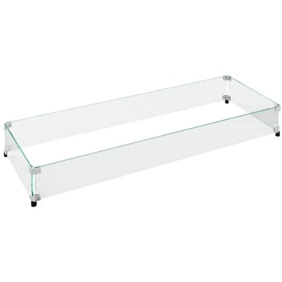 Firepit Flame Guard Wind Guard Glass Rectangle  Round Square Flame Guard