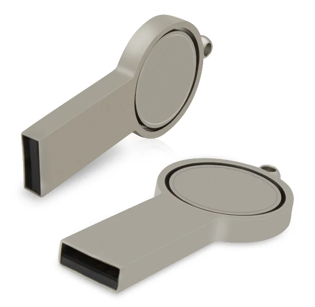 Factory direct cheap metal keychain rotatable usb stick customize flash drive