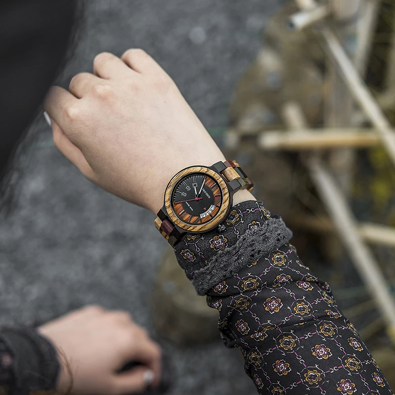 DODO DEER Fancy Calendar watch girls online Handmade Wood Handmade Wood Wristwatch for woman