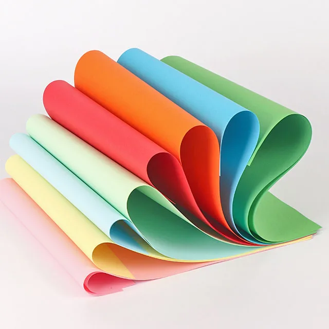 Factory Wholesale 20x30cm/305x305mm/15x15cm Card Colored Colorful Flower Wrapping Paper 2 Color