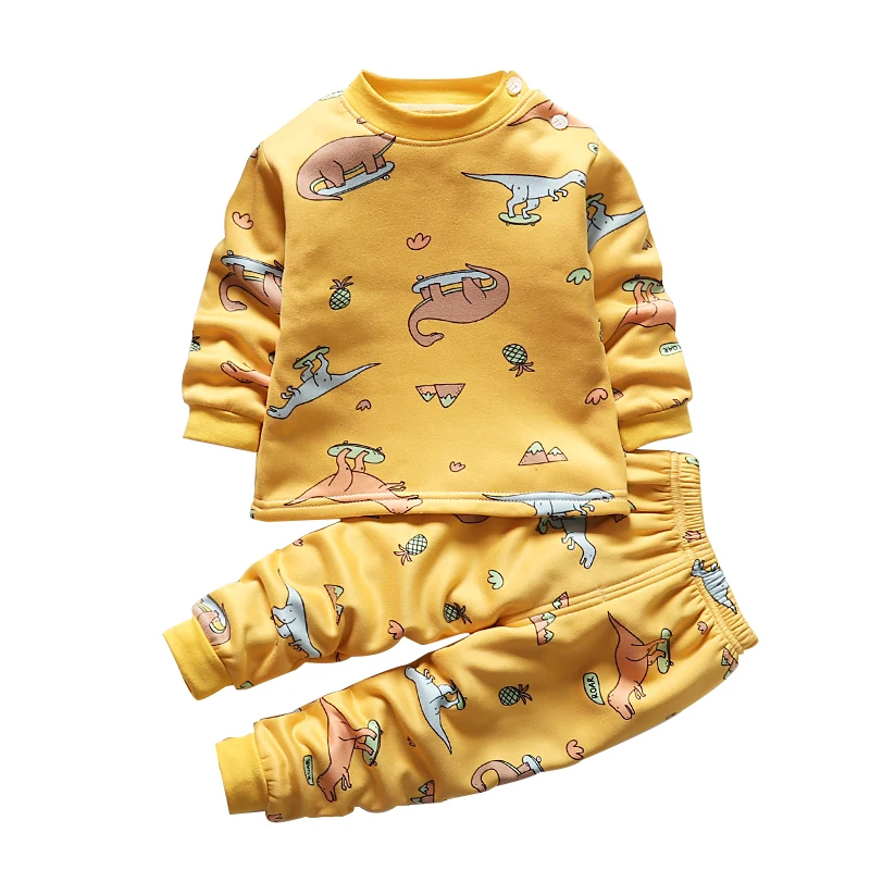 
Baby velvet pajamas baby long underwear long Johns home wear children thermal underwear set 