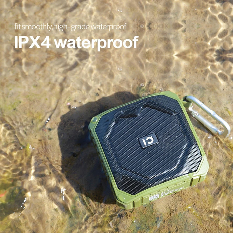 SHIDU Rechargeable Two-color Injection Molding Speaker Set TWS Mini BT Speaker Portable IPX4 Waterproof Bluetooth Speaker