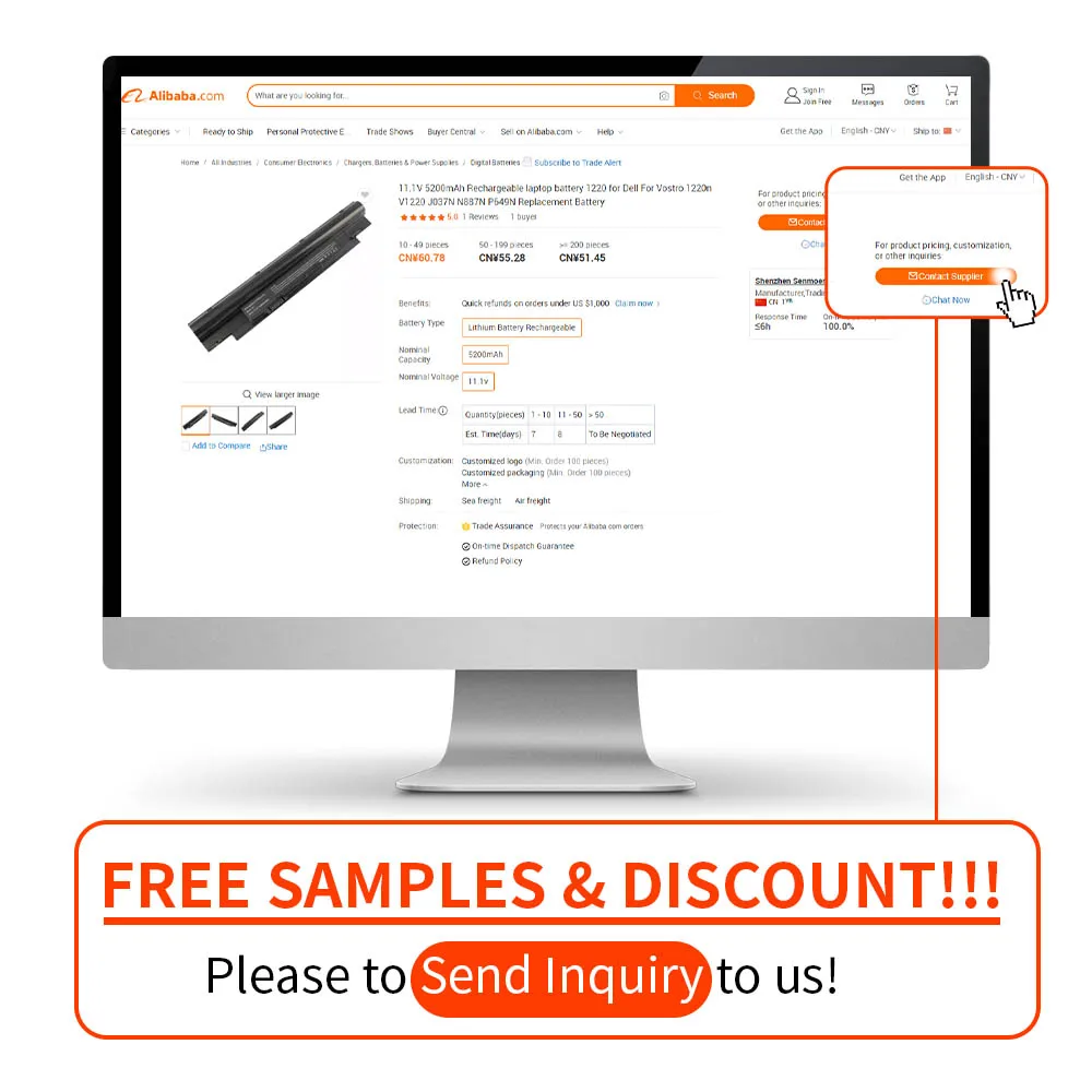 10.8V 5200mAh Pavilion DV1000 DV1004AP DV1005AP DV1007AP Series wholesale laptop battery for HP