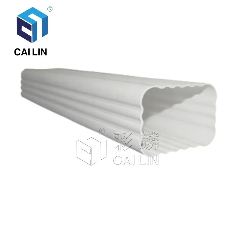Ecuador Hot Sale 5.2 Inch 7 Inch Black White PVC Gutters Roofing Rainwater Drainage System Gutter Guard