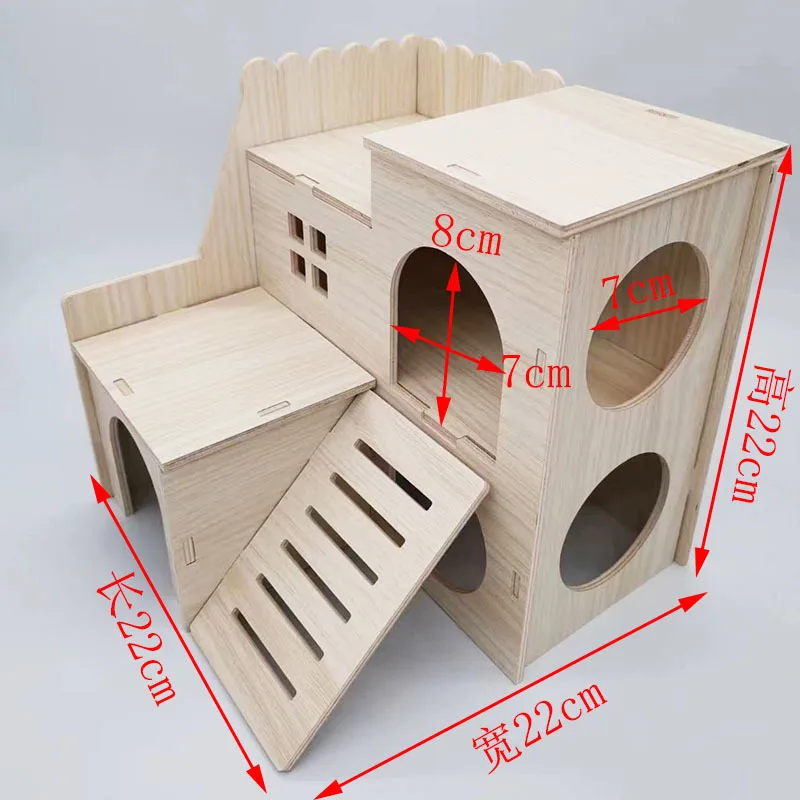 2023 Hot Sale Wooden Hamster Cage Economical Pet Supply for Chinchilla and Guinea Pigs