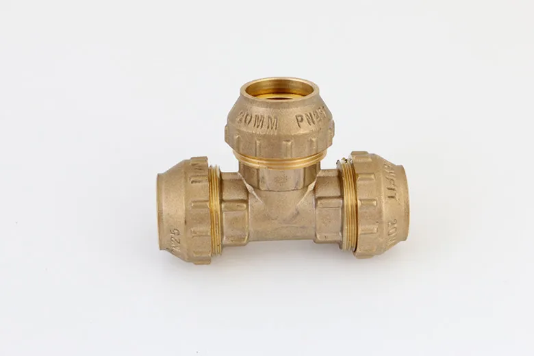 Brass compression fittings for PE pipe plumbing fittings PE fittings Plumbing Materials