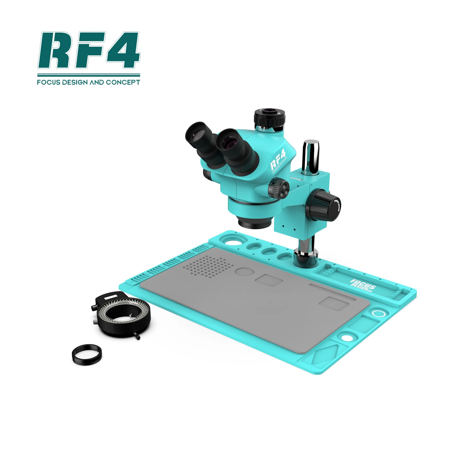 RF4 RF-7050TVD2 Optical Stereo Trinocular Microscope 70-50X Continuous Zoom for Electronic Phone Repair Jewelry Carving Tool