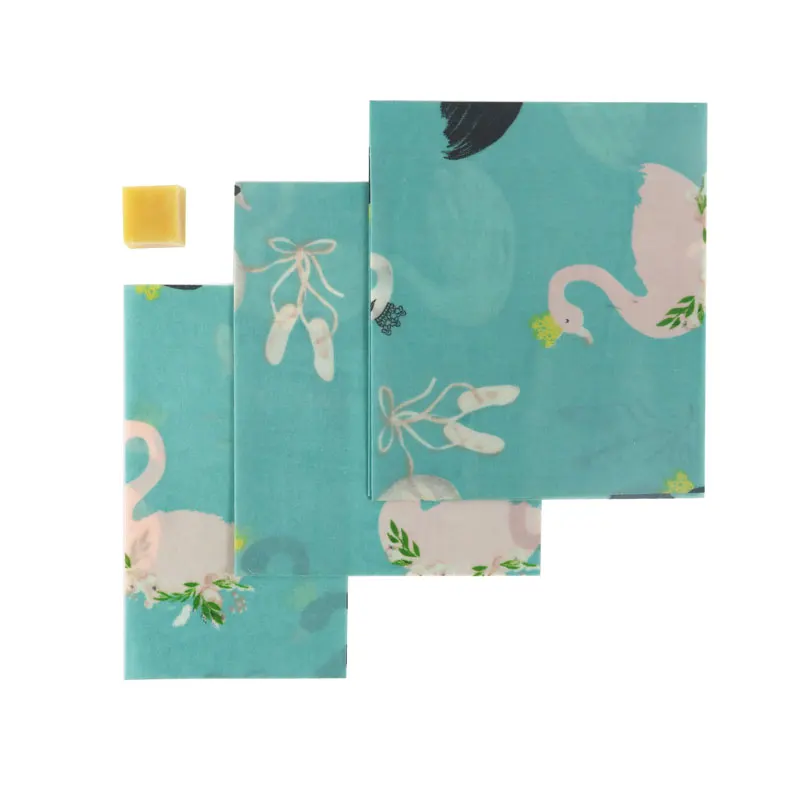 Eco-friendly custom organic natural beeswax reusable food wrap