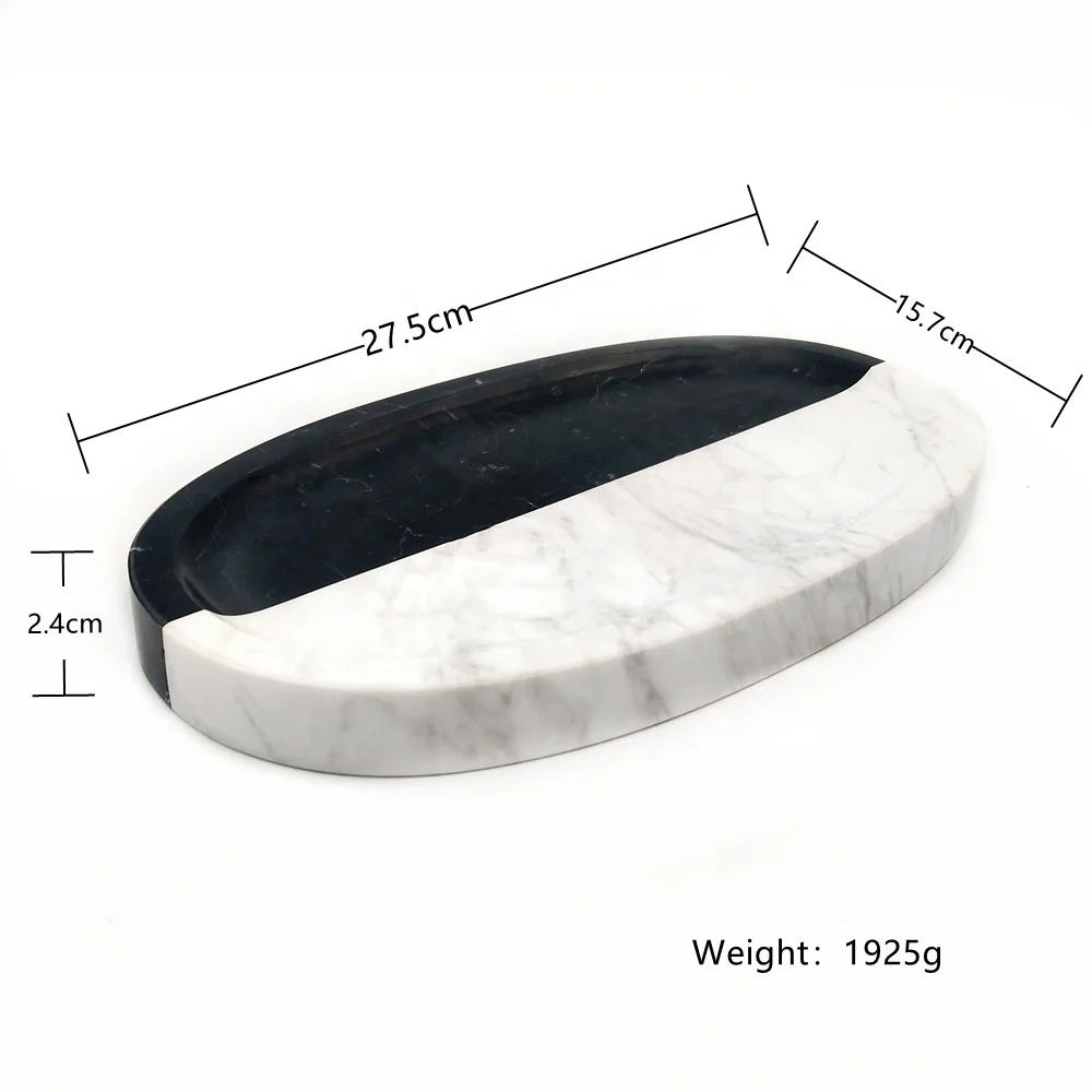 Nanwei Stone New Design Natural Marble Oval Bathroom Soap Tray