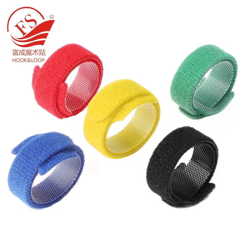 Factory Price Manufacturer Supplier Colorful Cable Hook Loop Tape Reusable  Hook and Loop Cable Ties