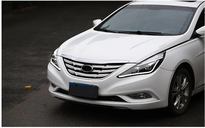 AKD-Car Styling For Hyundai Sonata Headlights 2011-2015 horse racing Dynamic Signal LED Headlight DRL Bi Xenon Auto Accessories