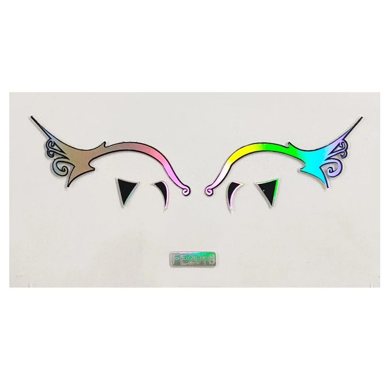 Cosplay Party Transparent Custom Glitter Laser Eyeliner Holographic Temporary Tattoos Eye Shadow Face Tattoo Temporary