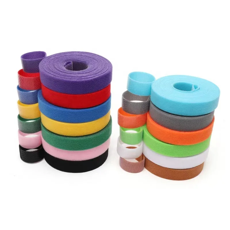 Custom Sizes Best Price Nylon Cable Ties Reusable Fastening Tape with Hook and Loop Nylon Cable Straps