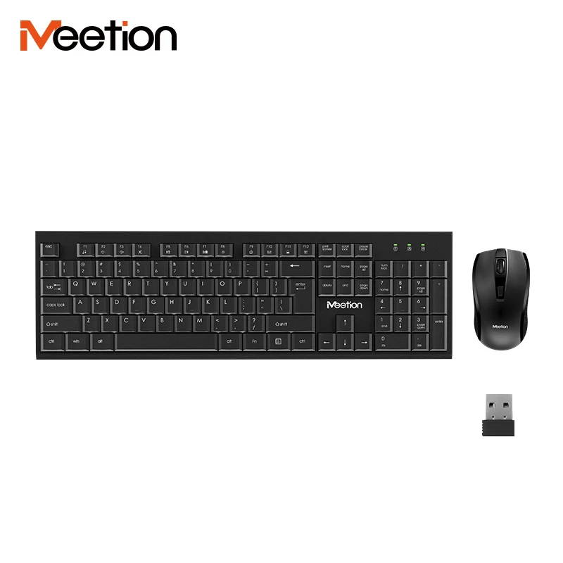 Meetion MT-C4120lite Business Minimalist Style Mini Portable Home Office USB Interface Wireless Mouse And Keyboard